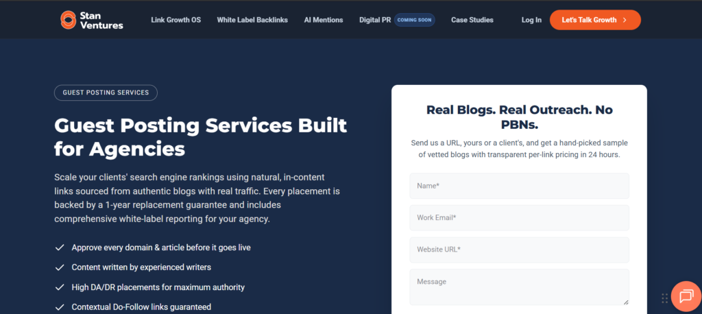 Stan Ventures guest posting service