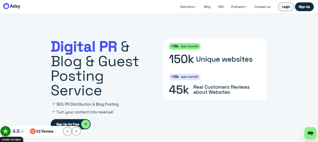 Adsy guest posting service